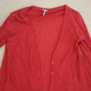 Renee C Coral Cardigan